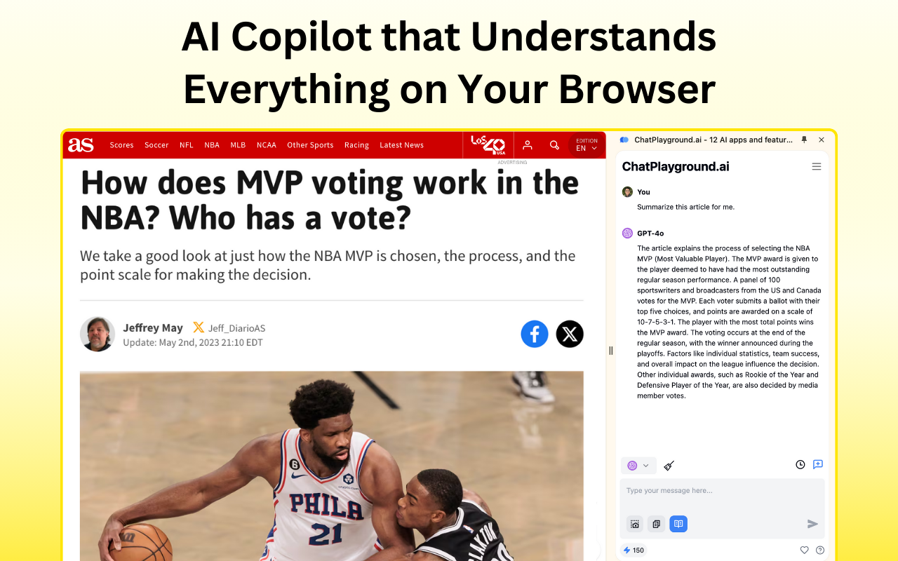 ChatPlayground - Access and Compare the Best AI Models + AI Browser Copilot