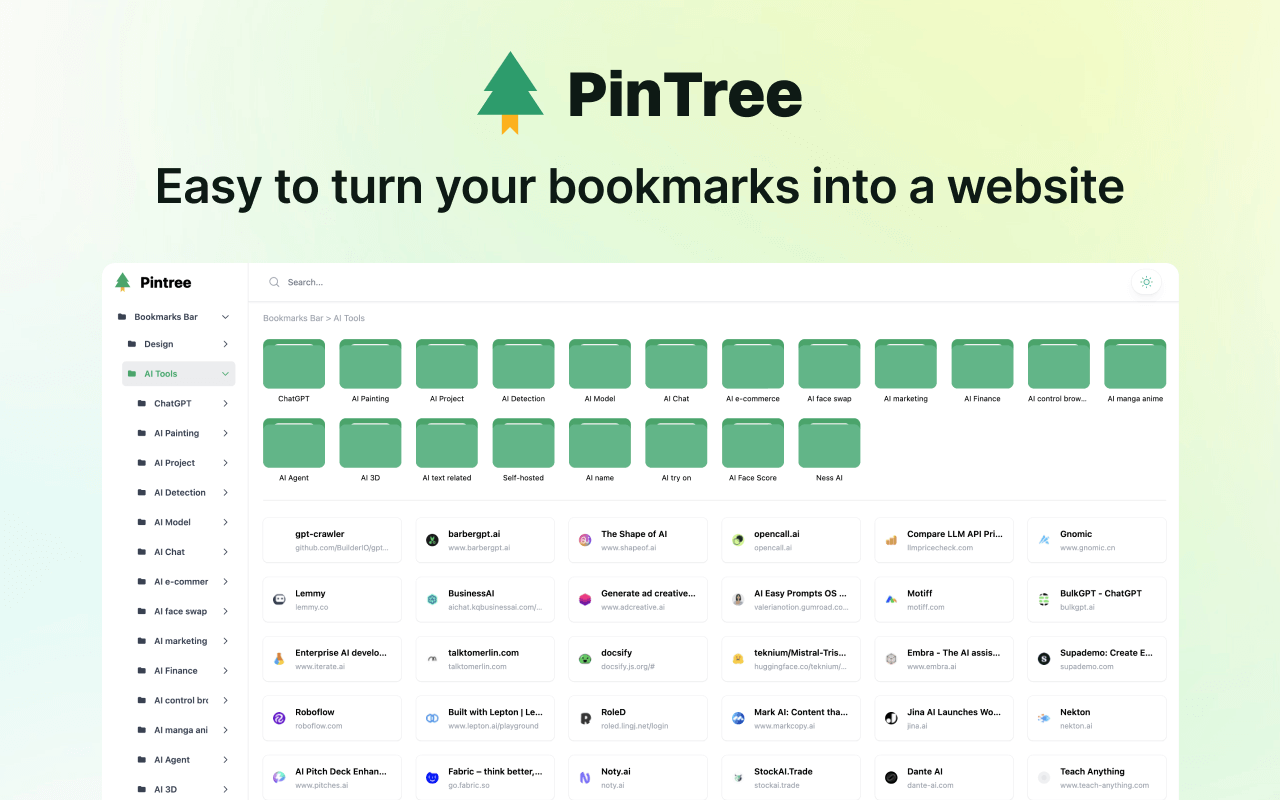 Pintree Bookmarks Exporter
