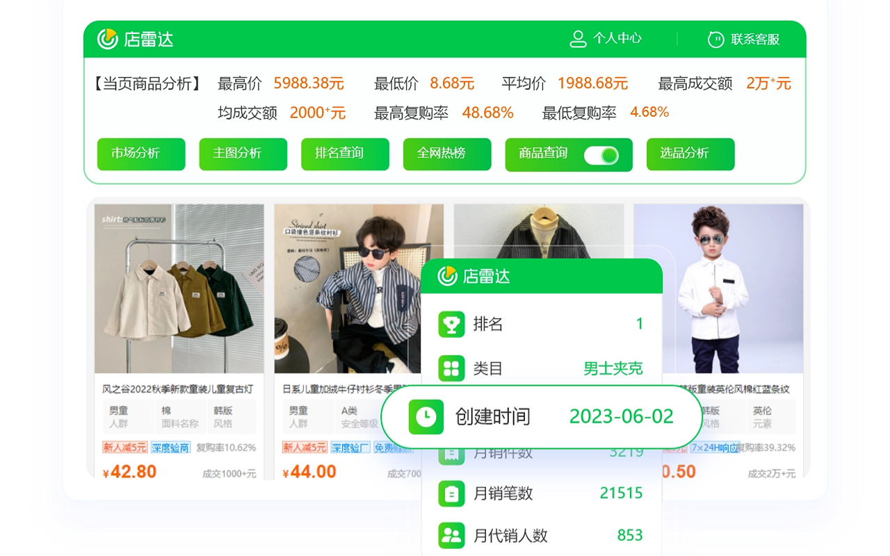 店雷达-1688跨境选品工具和数据分析运营插件