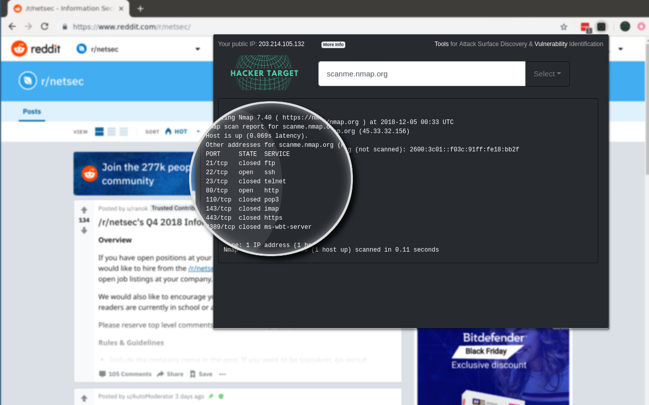 IP, DNS & Security Tools | HackerTarget.com