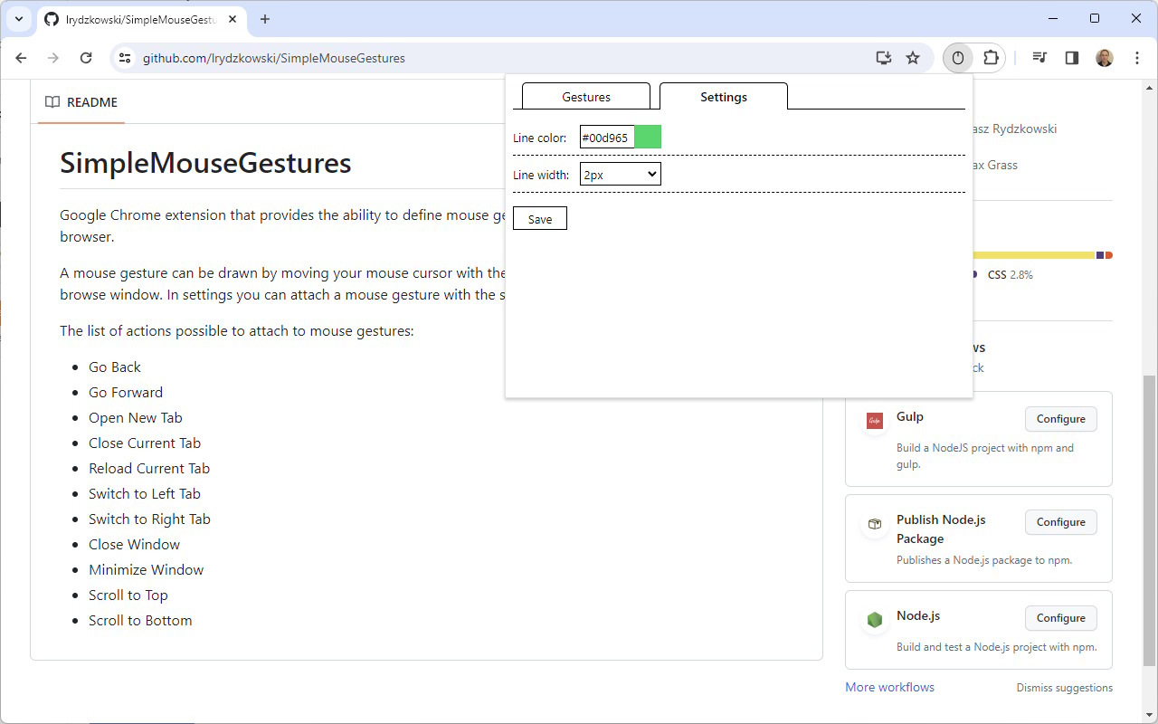Simple Mouse Gestures