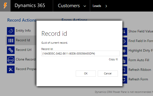 Dynamics 365 Power Pane