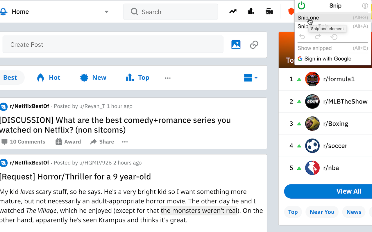 Snip - 删除网页元素