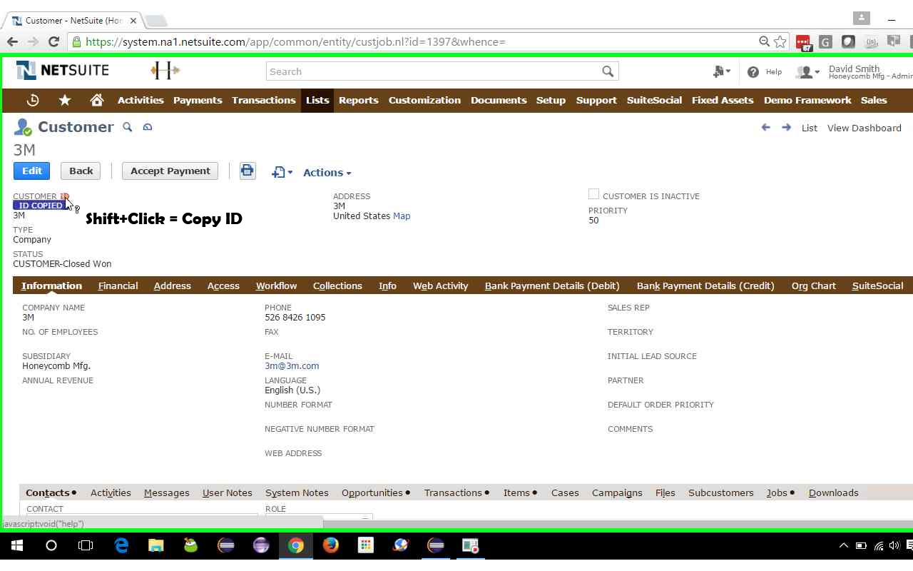 NetSuite: Show Field IDs