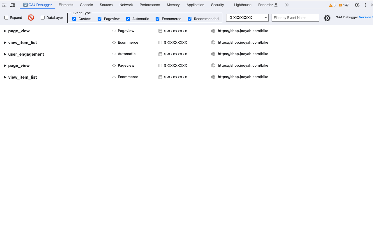 Debugger for Google Analytics 4 (GA4)