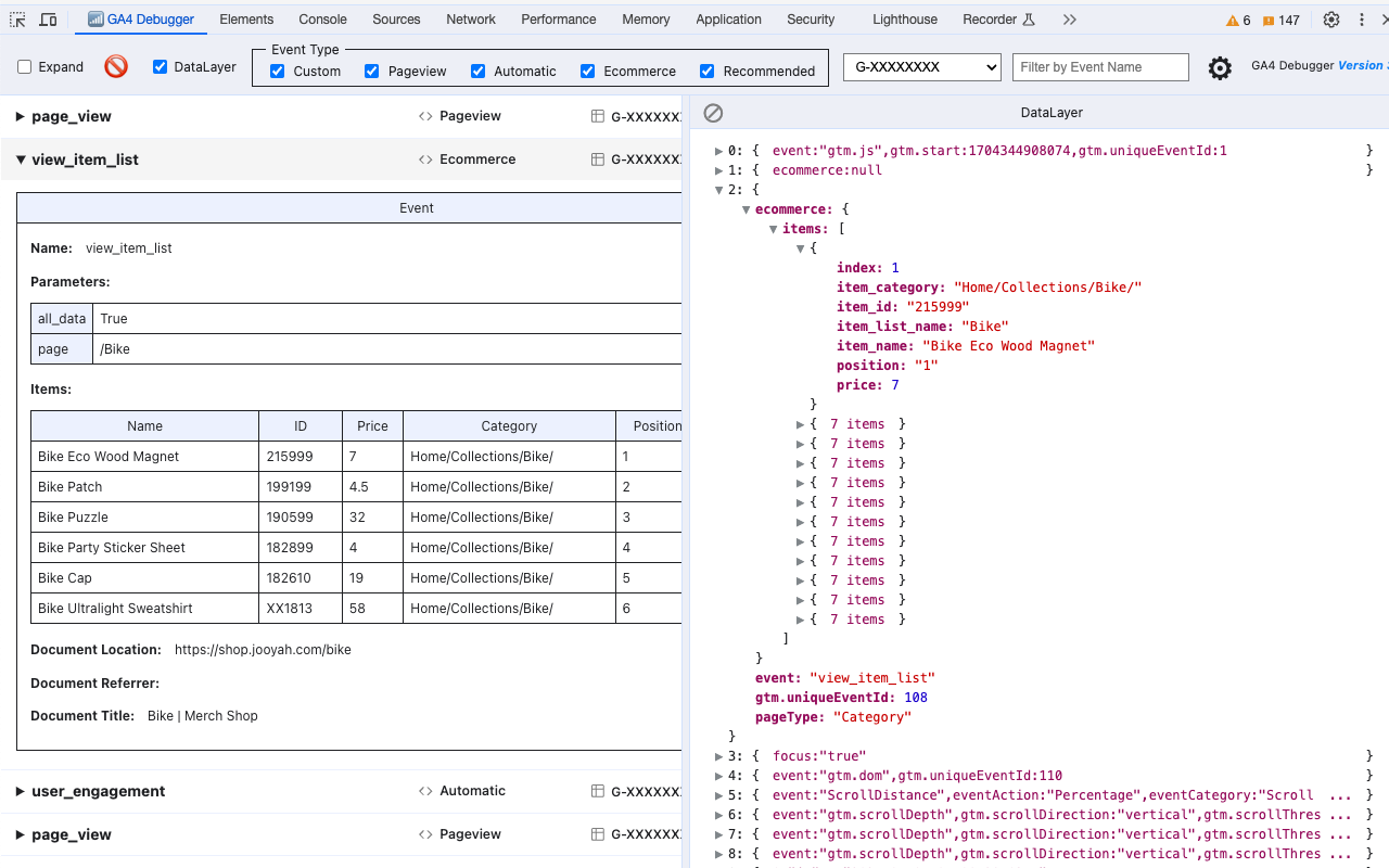 Debugger for Google Analytics 4 (GA4)