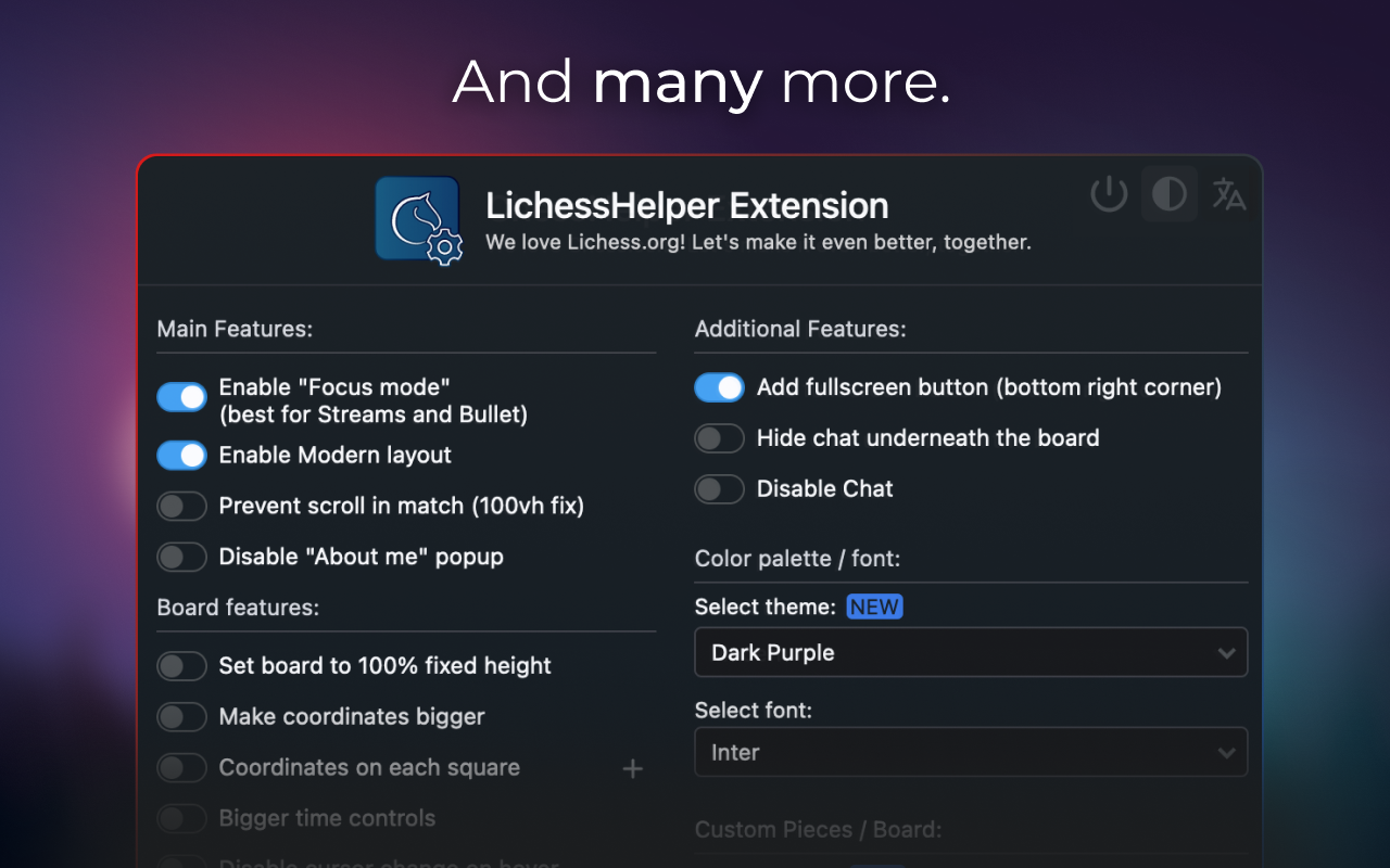 Lichess Custom Themes, Boards - LichessHelper