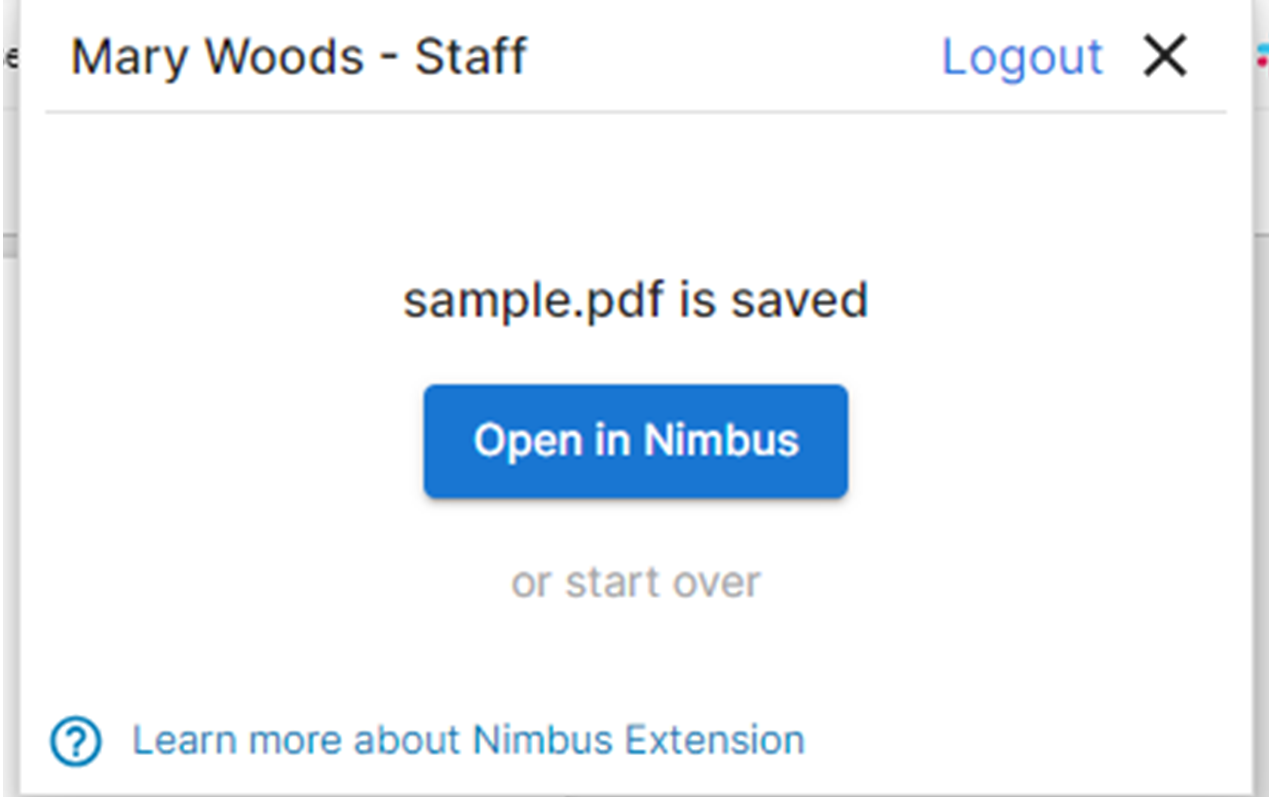 Nimbus Extension