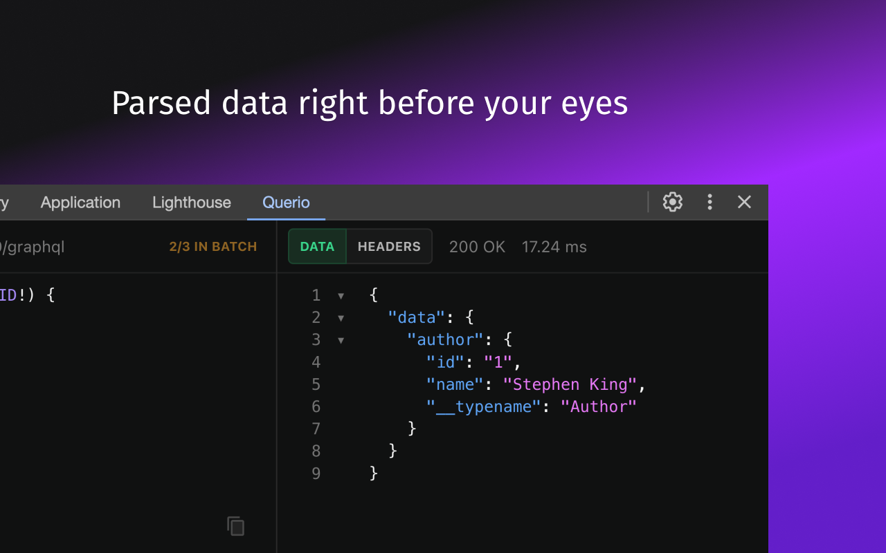 Querio - GraphQL and HTTP requests inspector
