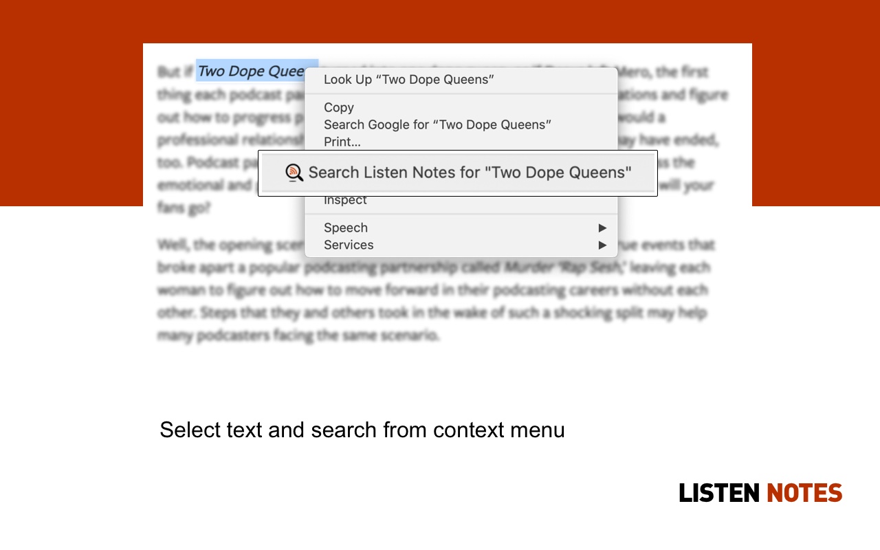 Listen Notes for Chrome - podcast search