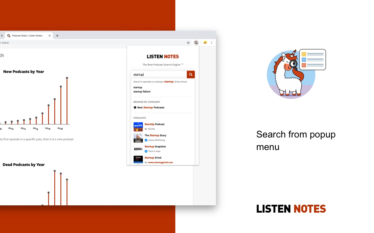 Listen Notes for Chrome - podcast search