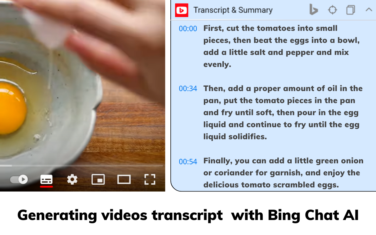 YouTube视频摘要生成器 - Bing Chat（中文版）
