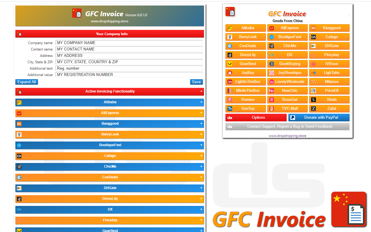 GFC Invoice