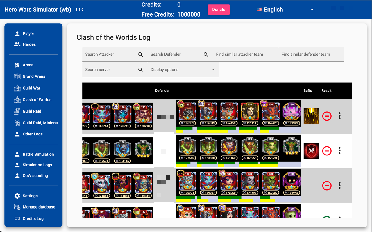 Hero Wars Simulator Standalone