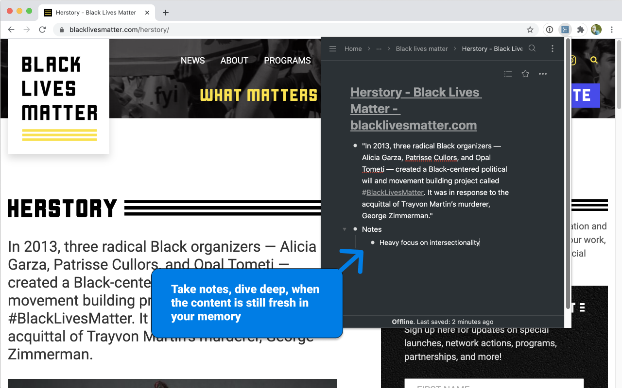 Workflowy Web Clipper