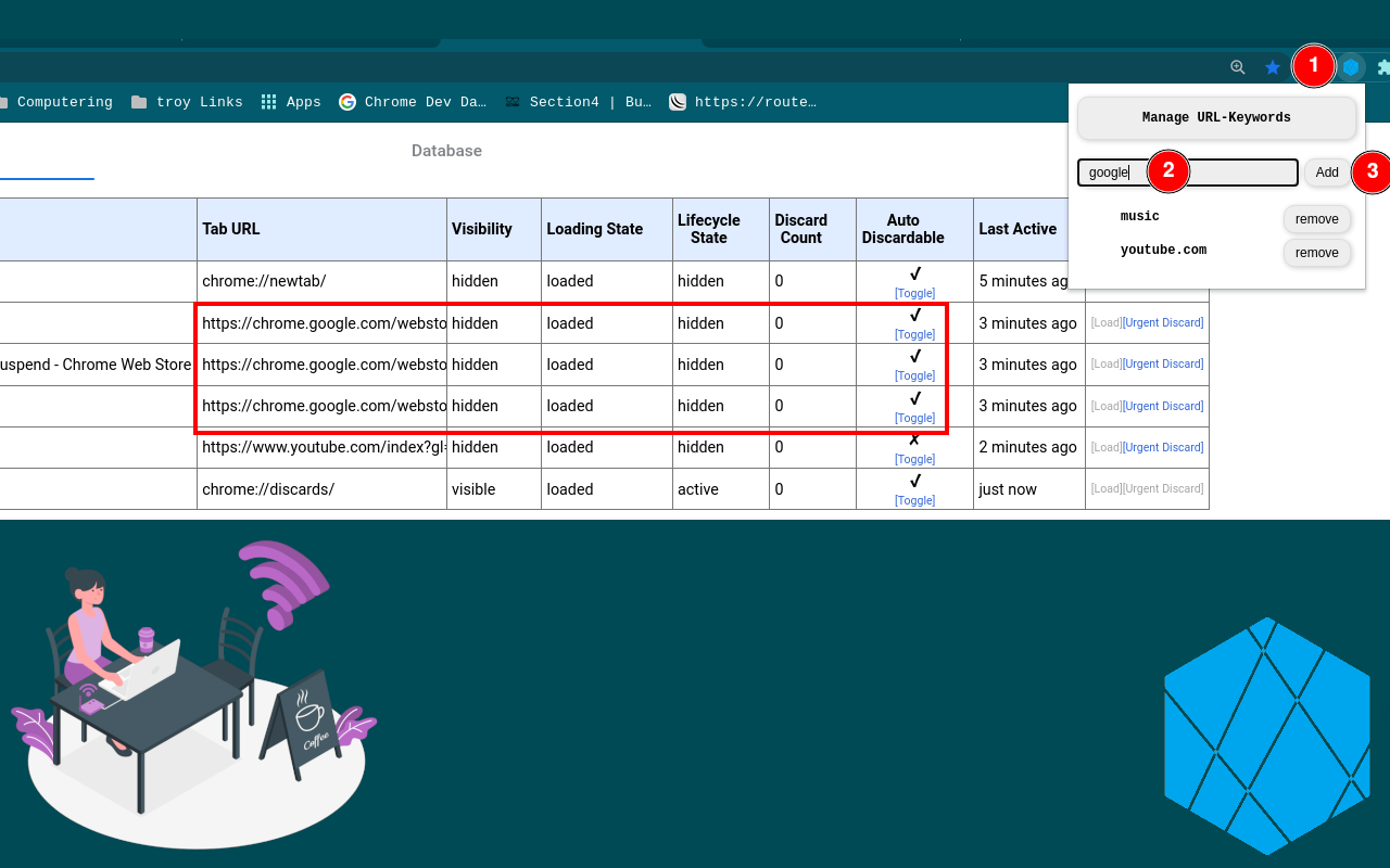 DoNotDiscard - Disable tab discard/suspend