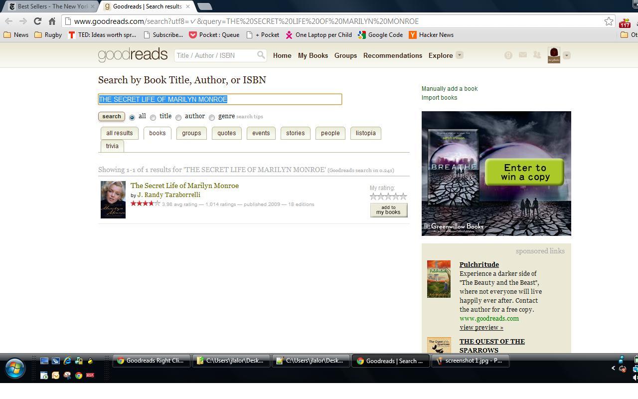 Goodreads Right Click