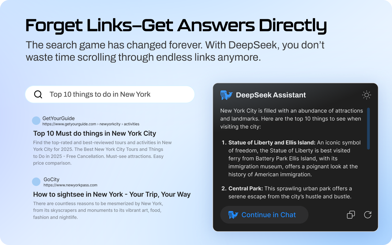 DeepSeek Assistant: AI Chat, Minibar, SidePanel & Search
