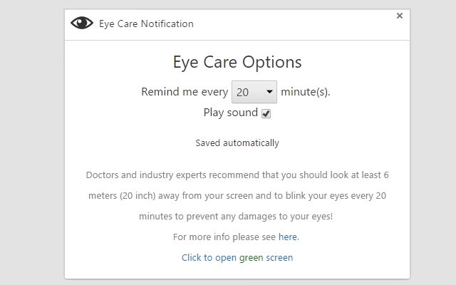 Eye Care Notification