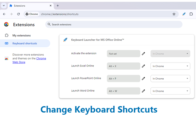 Keyboard Launcher for MS Office Online™