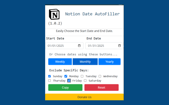 Notion Date Filler