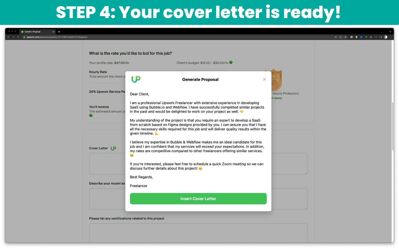 UpAlerts: AI Cover Letters