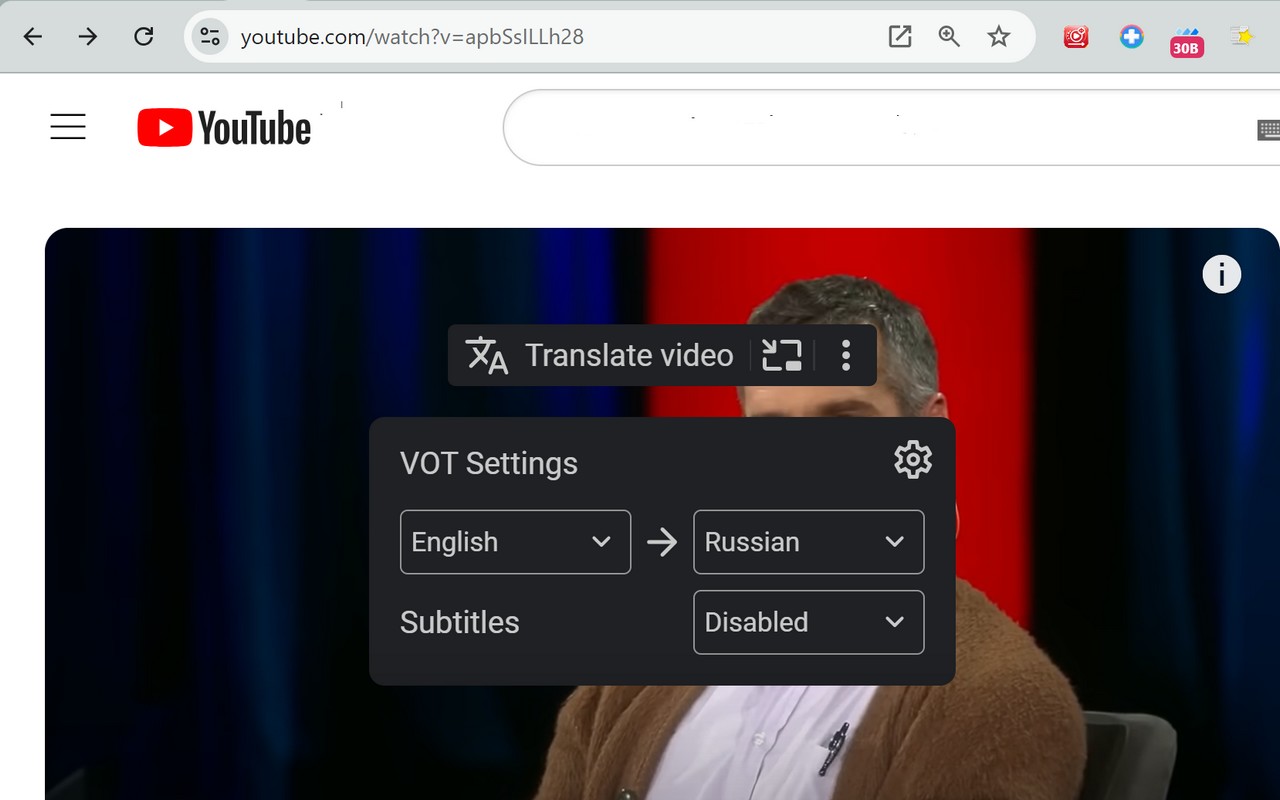 Auto Voice Over Translate YouTube Videos [VOT] by VStat