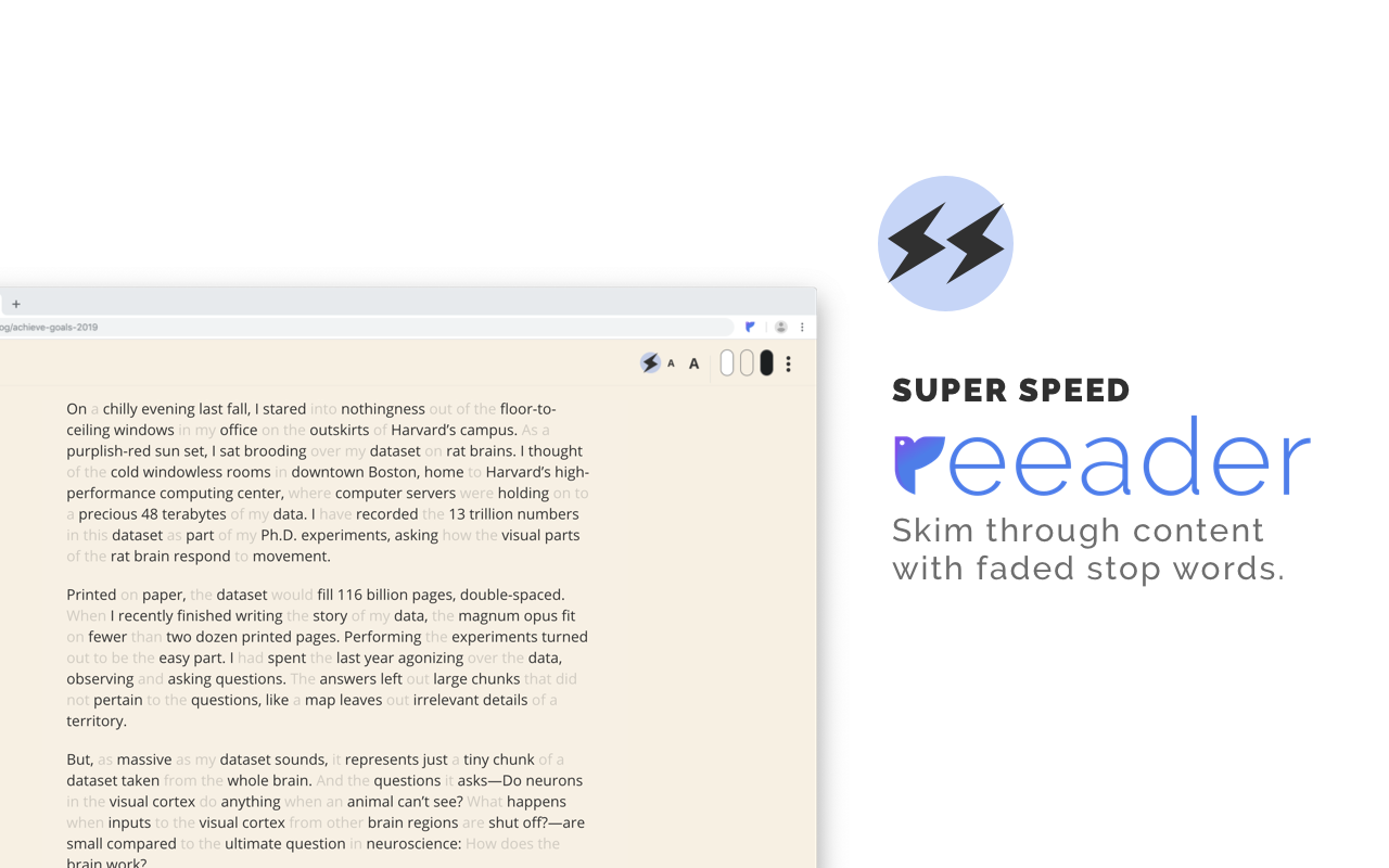 Reeader - Minimal reader with speed reading