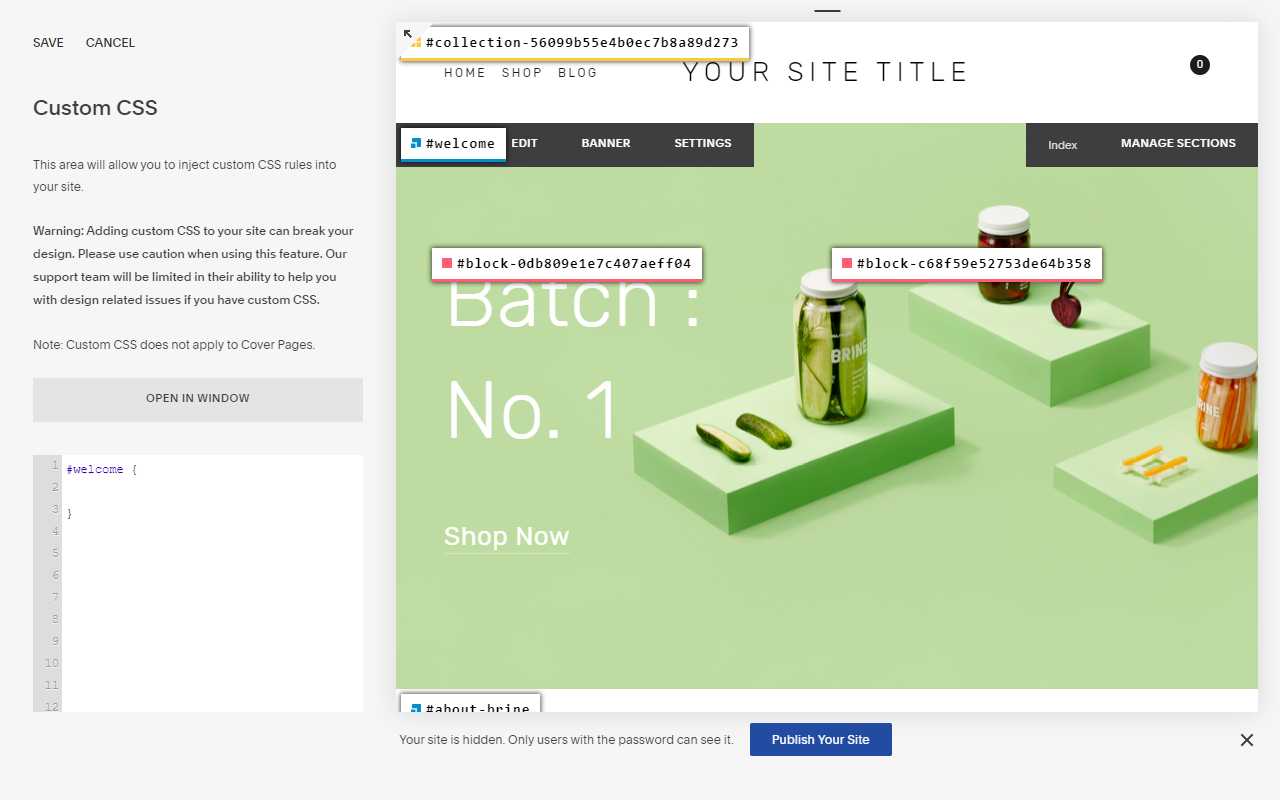 Squarespace ID Finder