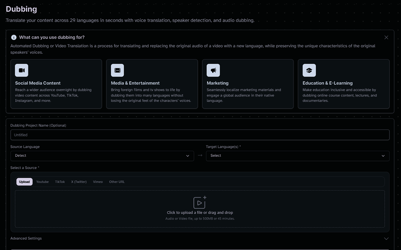 ElevenLabs Dark Mode