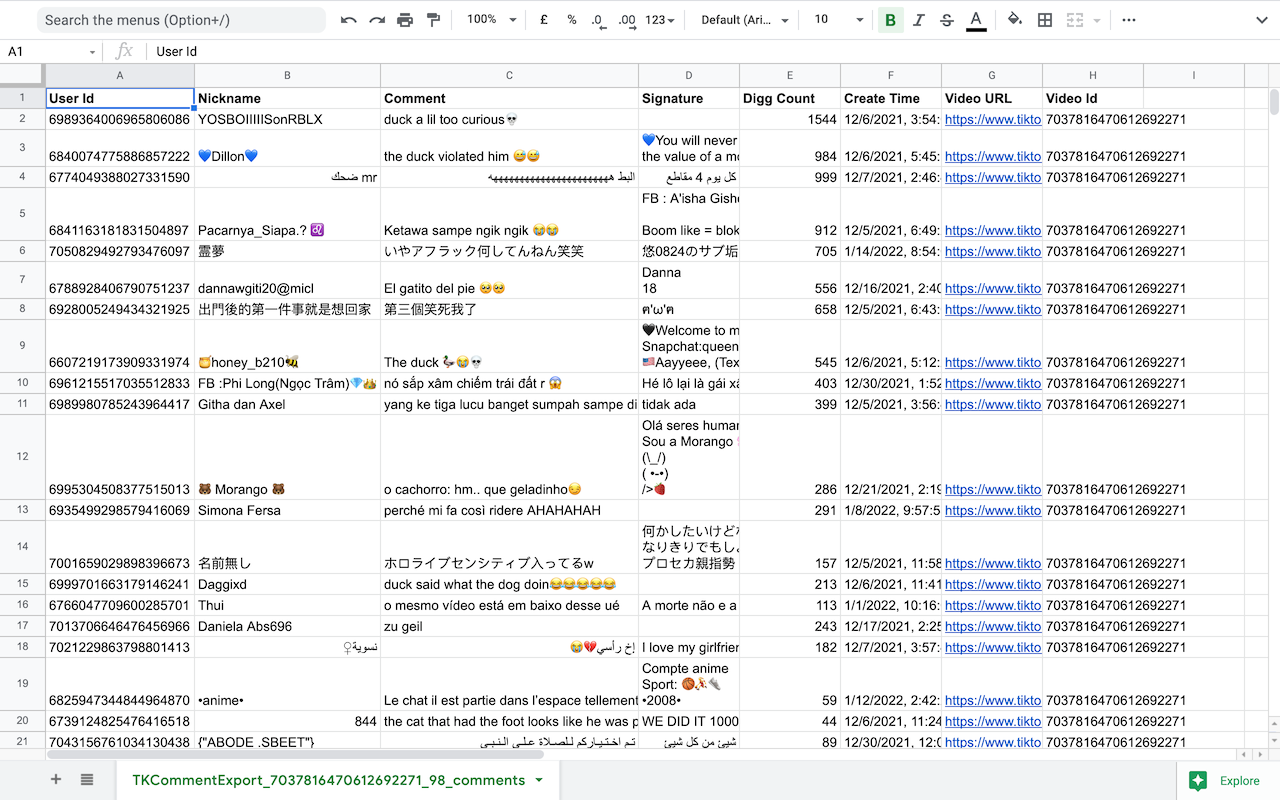 TikTok评论导出工具