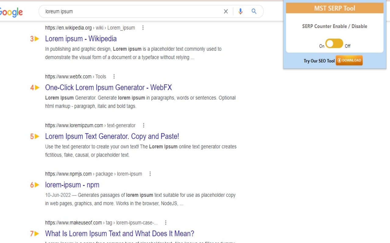 MST SERP Counter - SEO Free SERP Checker Tool