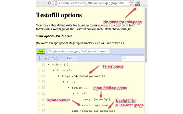 Testofill, Form Filler for Testers