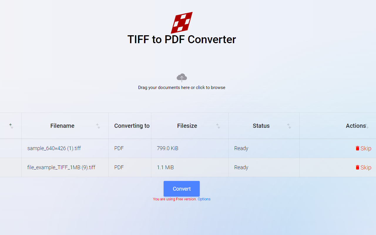 TIFF to PDF Converter