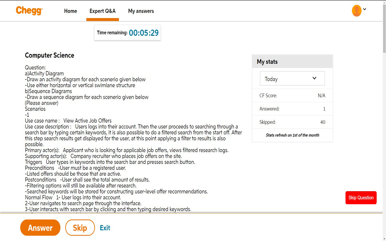 Chegg CourseHero Bartleby Skip Question