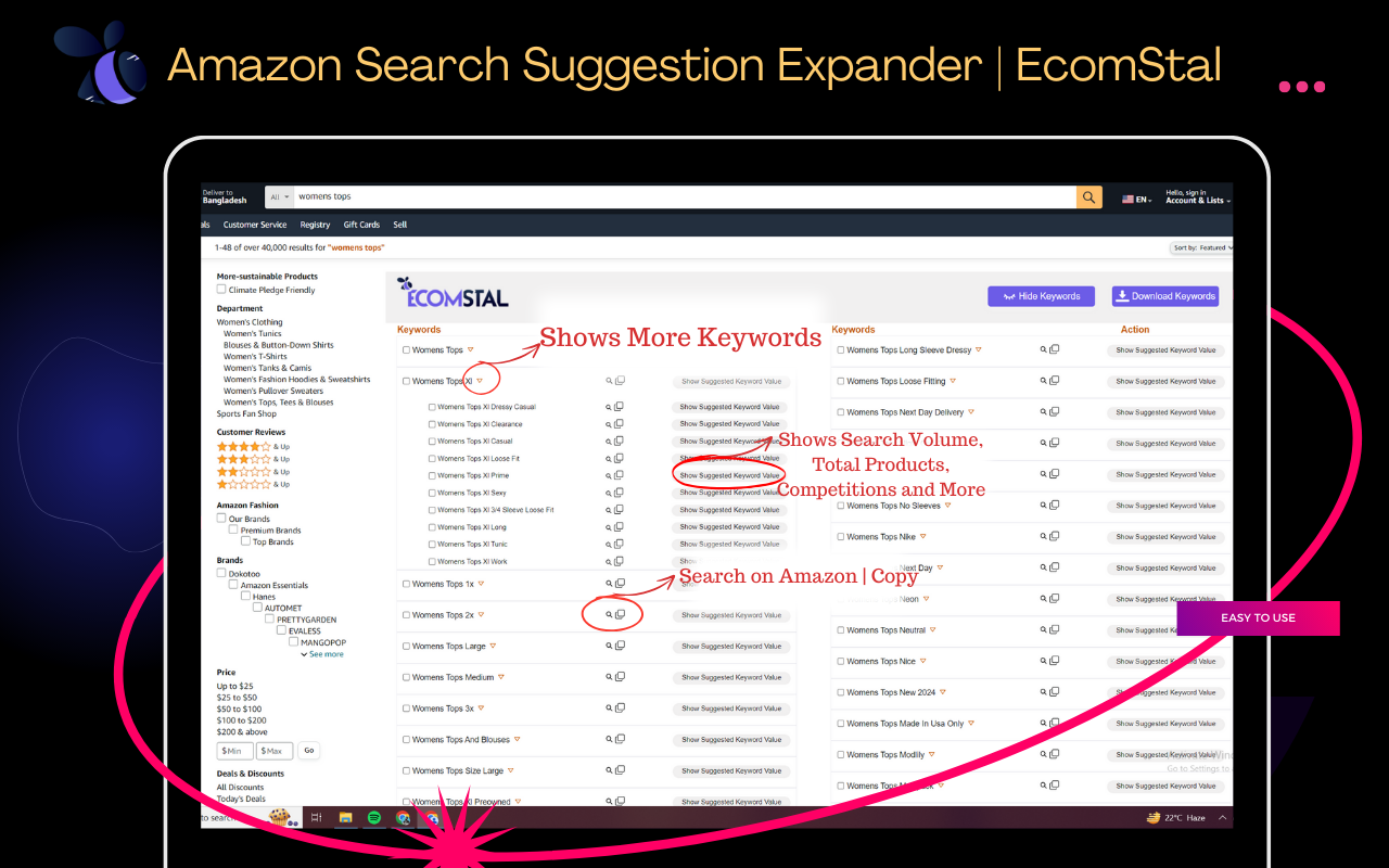 AMZ Search Suggestion Expander | EcomStal