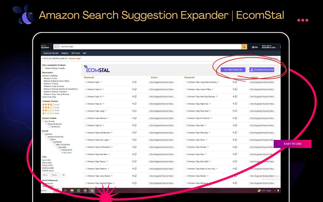 AMZ Search Suggestion Expander | EcomStal
