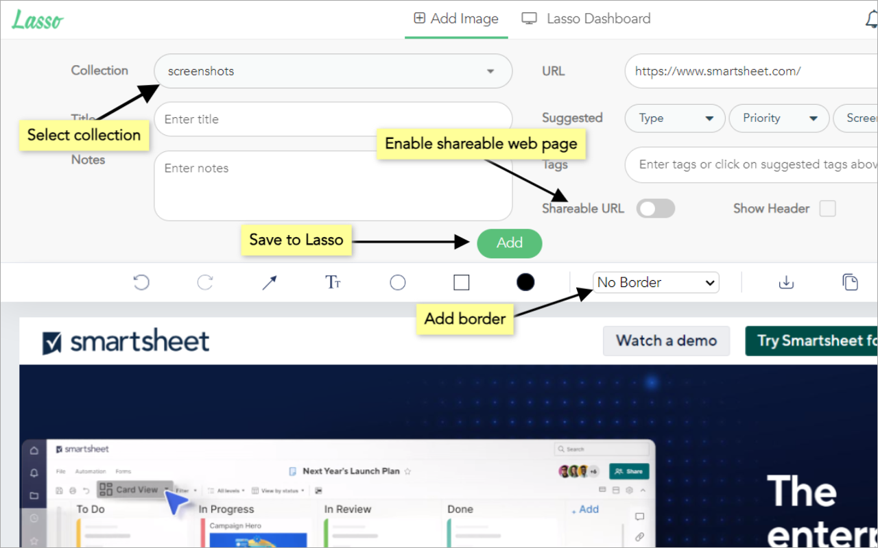 Screenshot & Bookmark Manager by Lasso