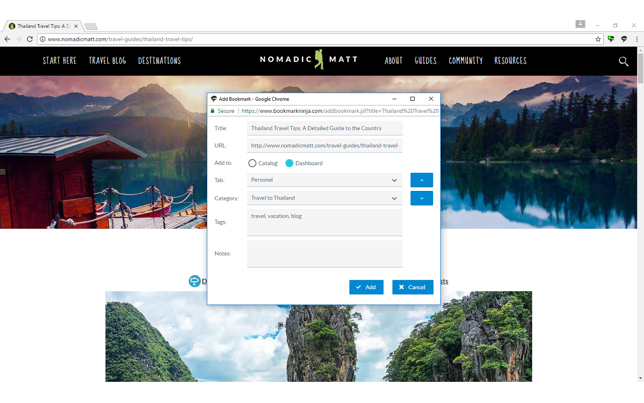 Add to Bookmark Ninja