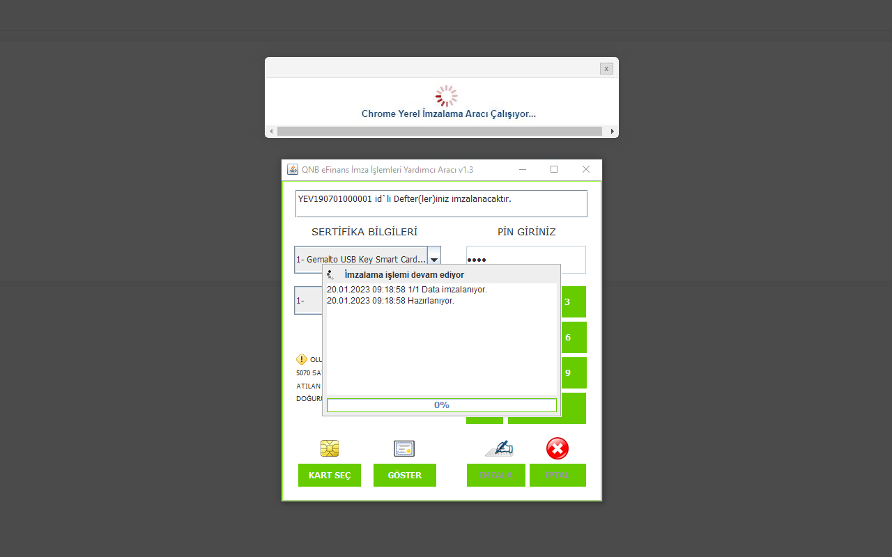 QNB eSolutions İmza İşlemleri Yardımcı Eklentisi