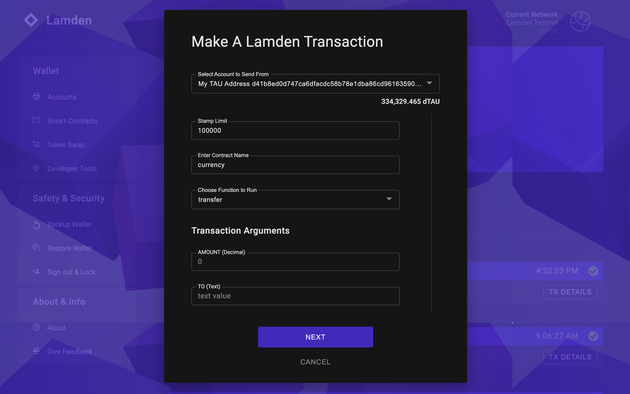 Lamden Vault - Browser Extension