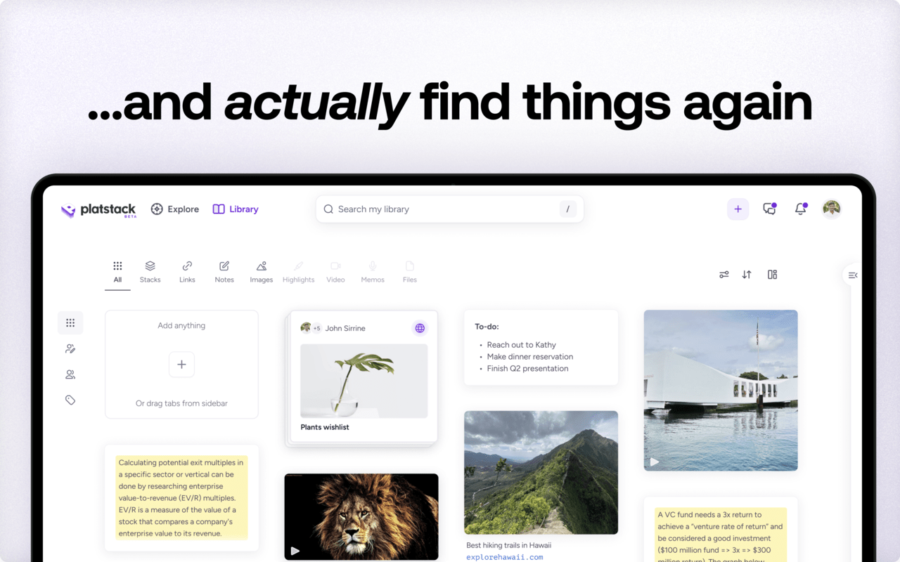 Platstack: The Save button for the internet