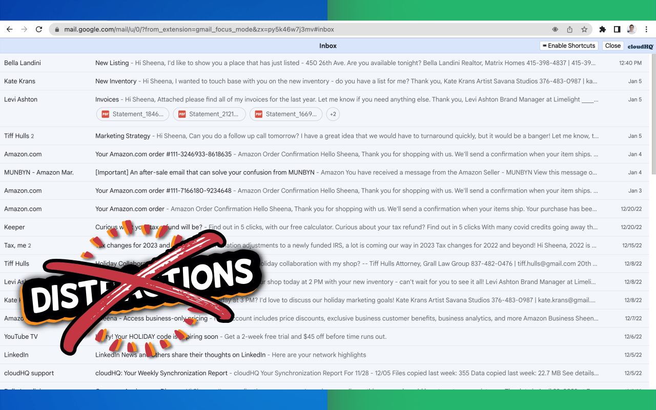 Gmail Inbox Zero by cloudHQ