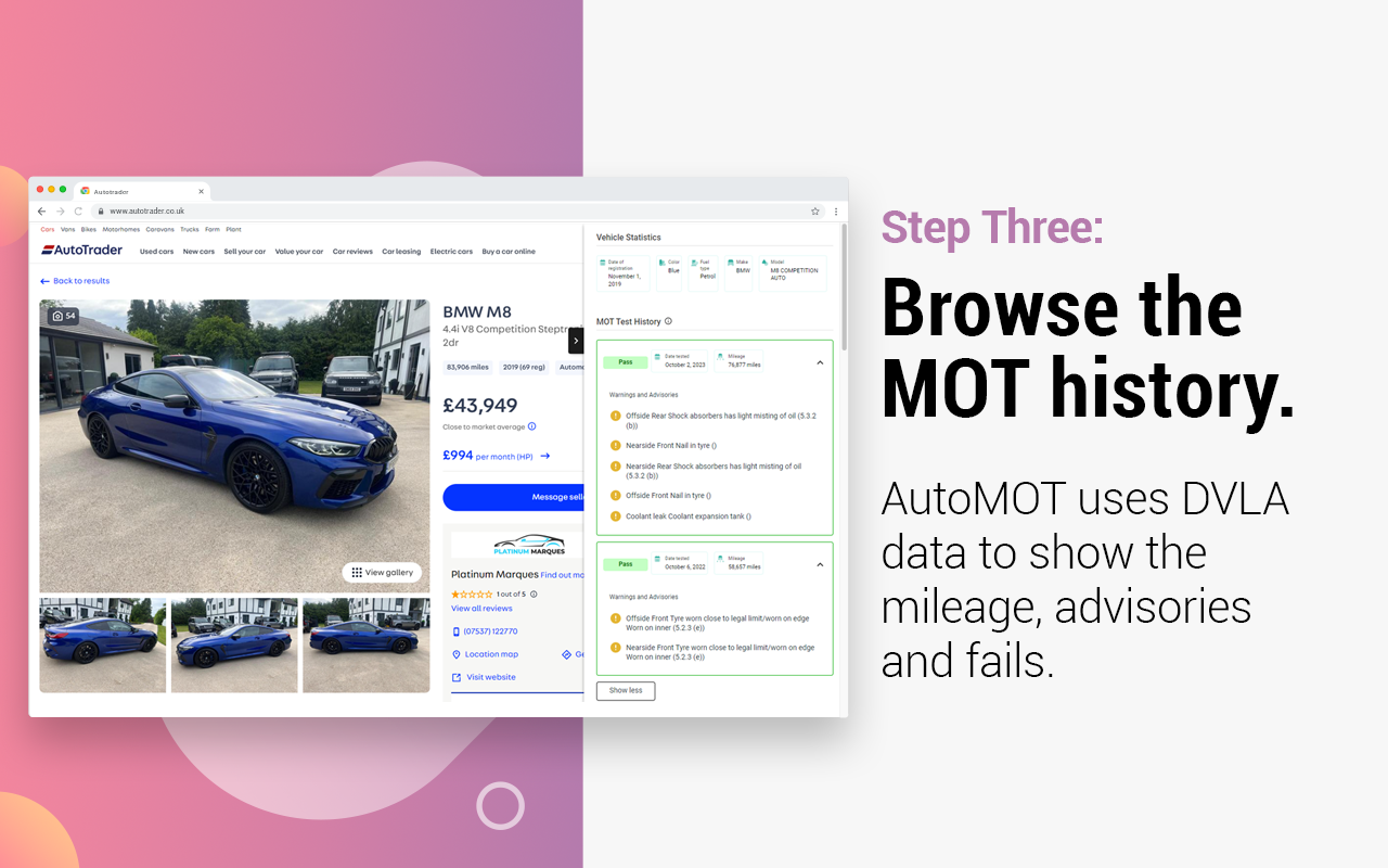 AutoMOT - Quick Access to MOT History