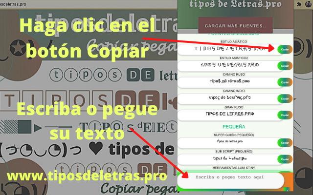 Tipos De Letras bonitas diferentes Fuentes