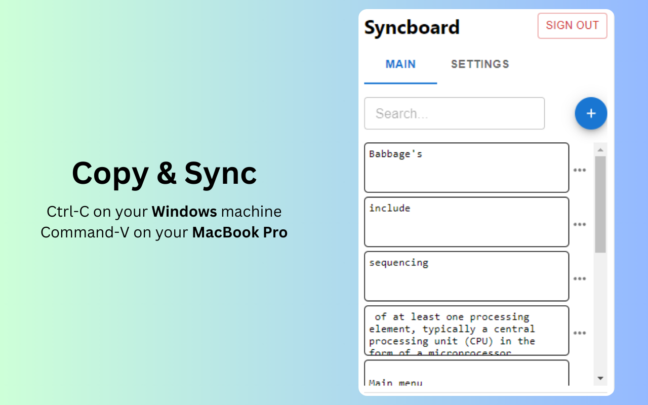 Syncboard - Multiplatform Clipboard Synchronization