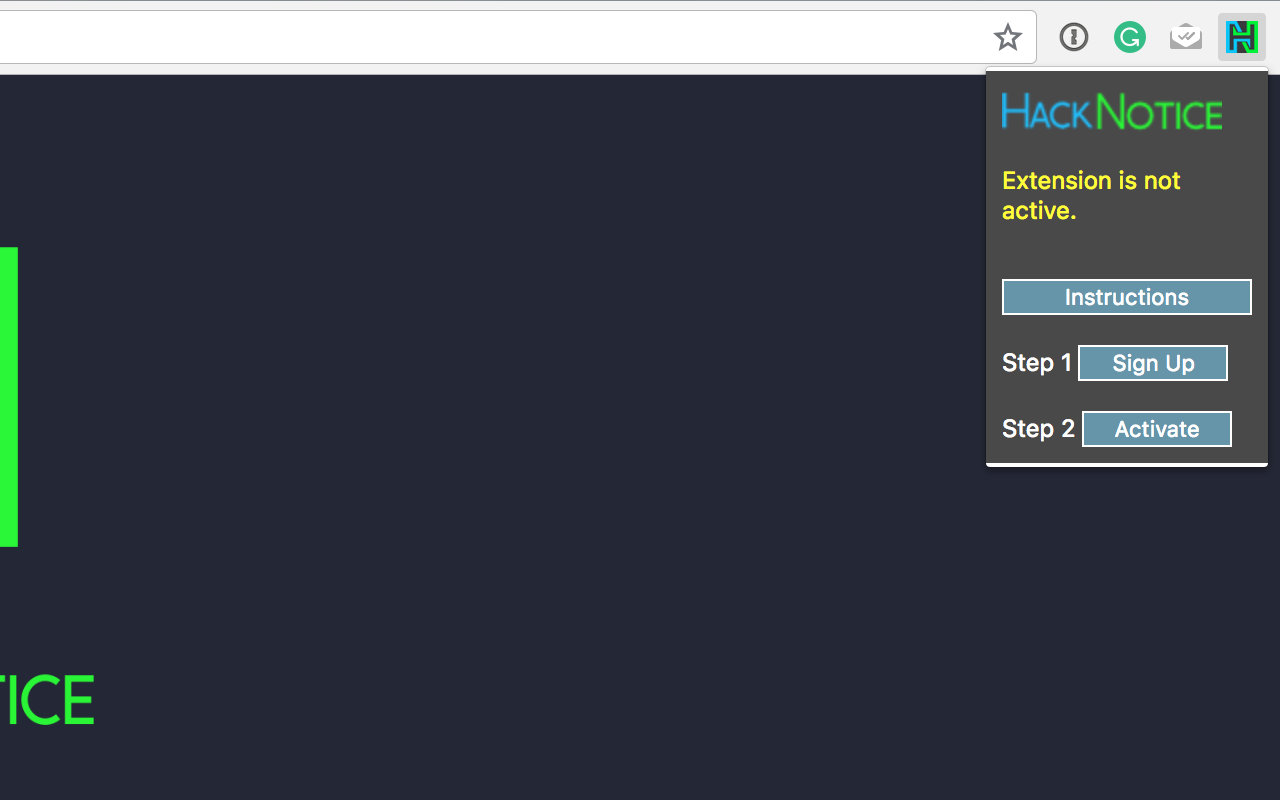 HackNotice Chrome Extension