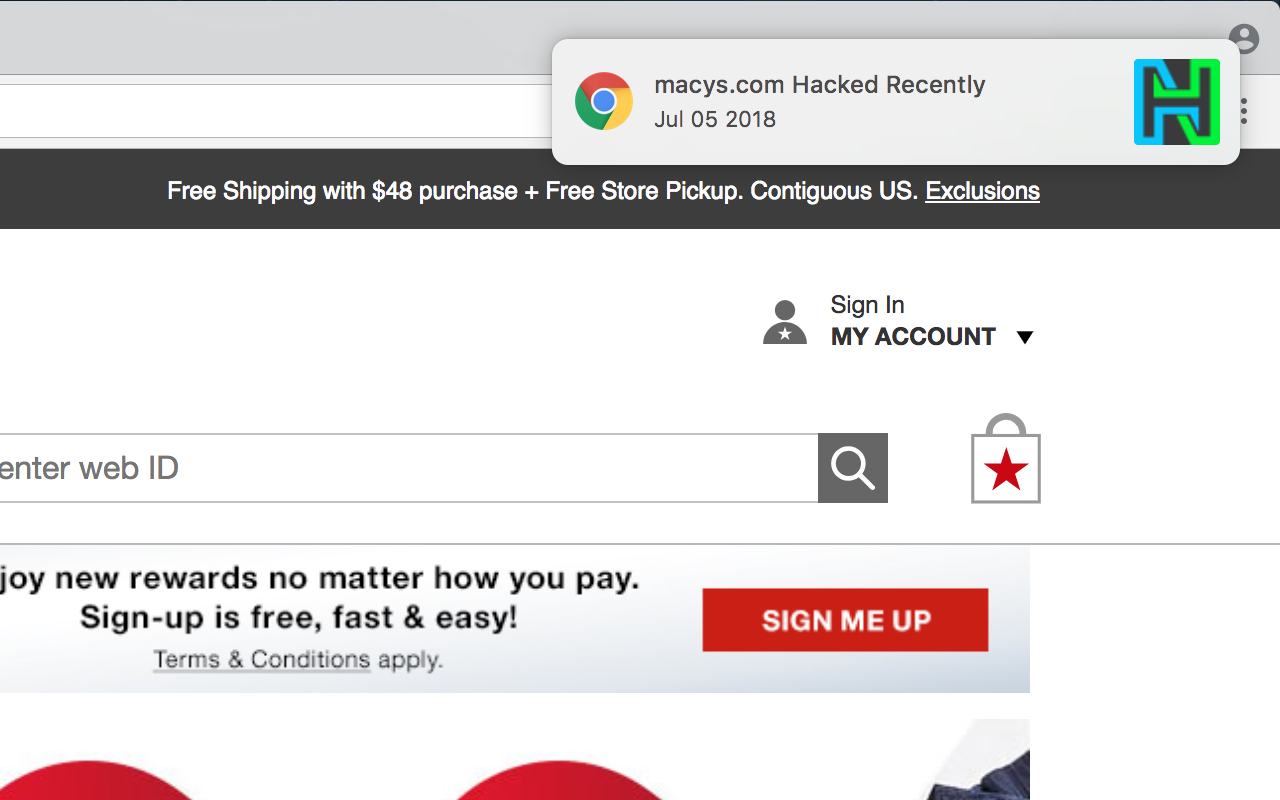HackNotice Chrome Extension