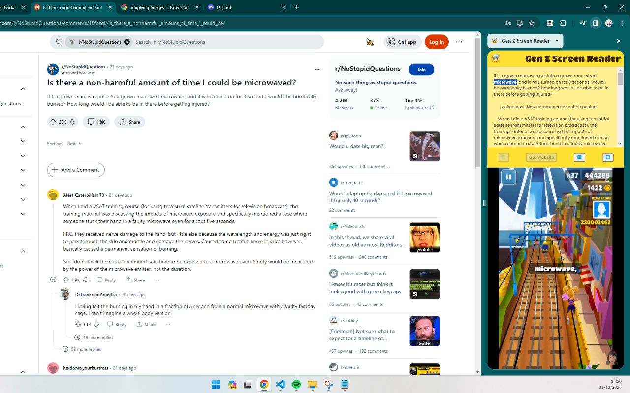 Subway Surfers Screen Reader