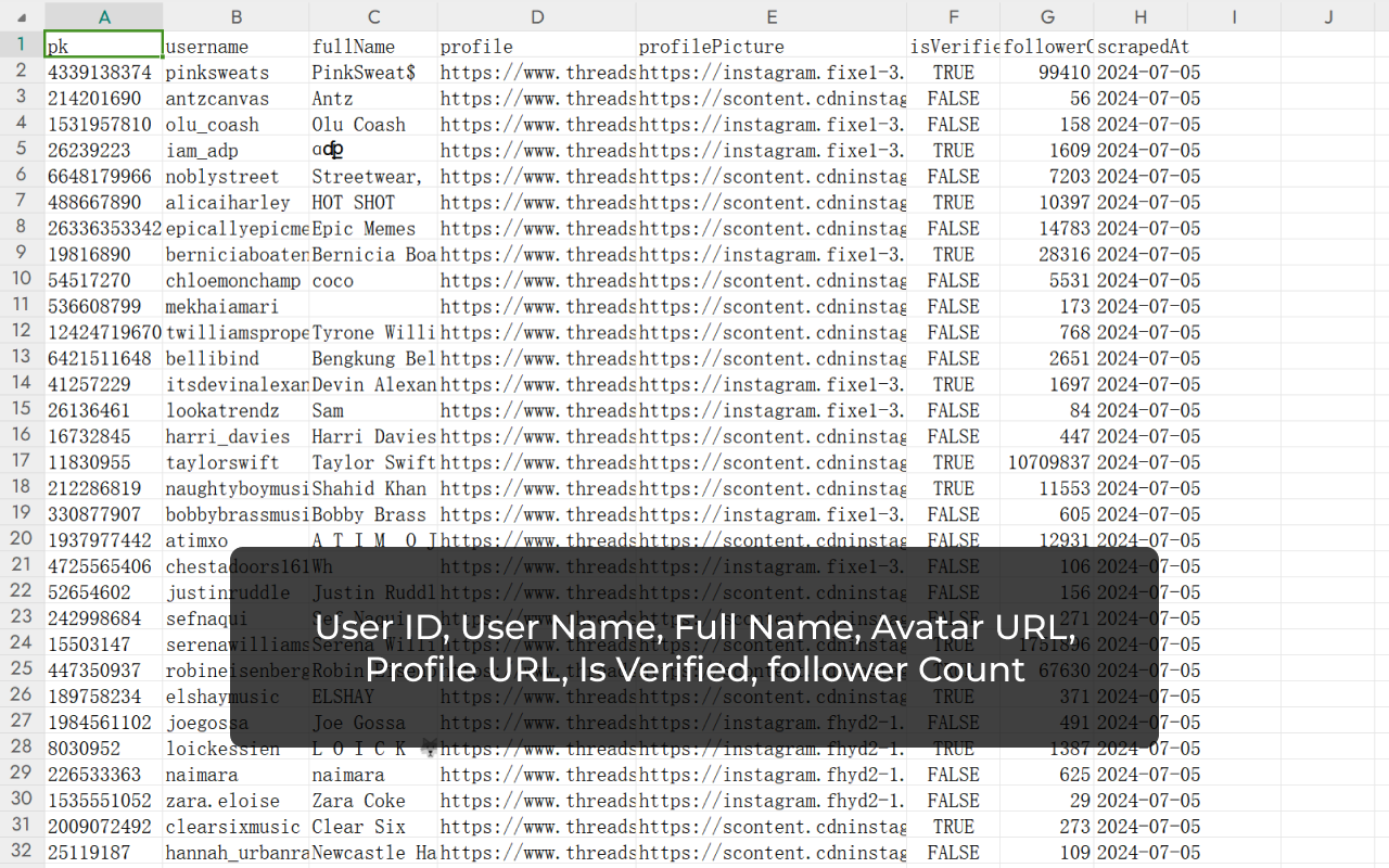 Threads粉丝导出器
